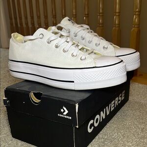 Converse Women's White Platform Sneakers